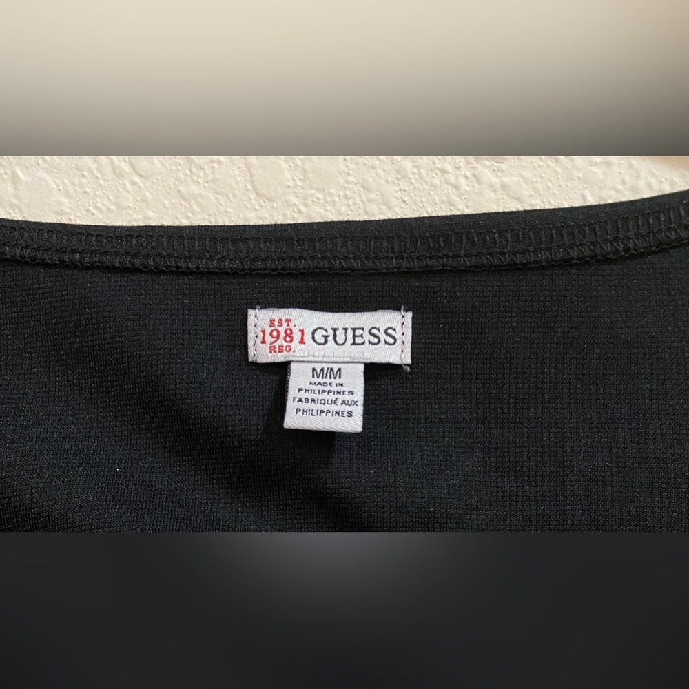 Guess. Black And Red Color Block Bodycon Dress. S… - image 3